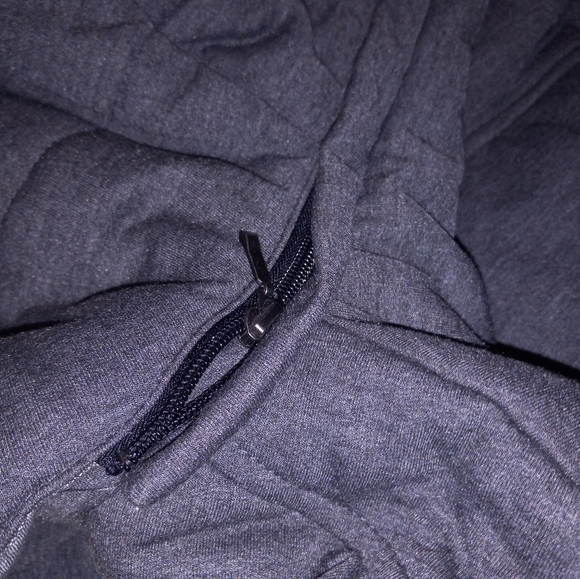 Men's Hooded Vest Jacket Division Size XL Dark Gray, with Removable Hoodie - Picture 5 of 7